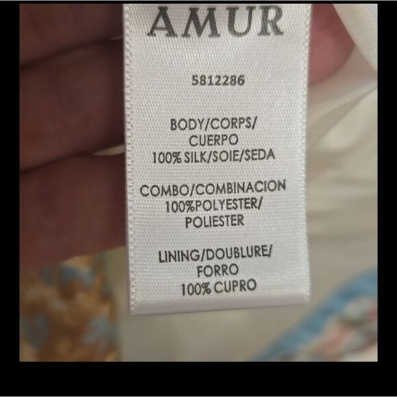 AMUR Elise Silk Mini Dress - Picture 6 of 10